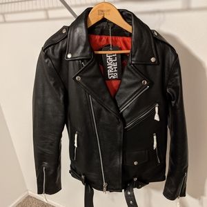 Leather Biker Jacket by Straight to Hell